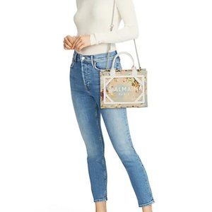 Balmain Small B-Army Sky Print Canvas Shopper